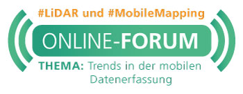 Online-Forum LiDAR und Mobile Mapping<br><h4> »Trends in der mobilen Datenerfassung«