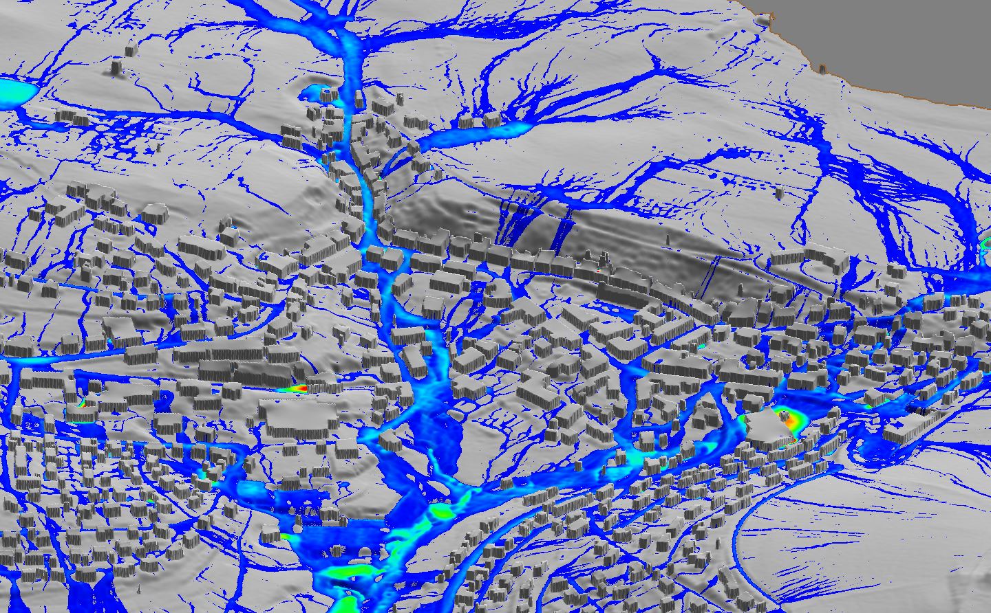 3D flood hazard map