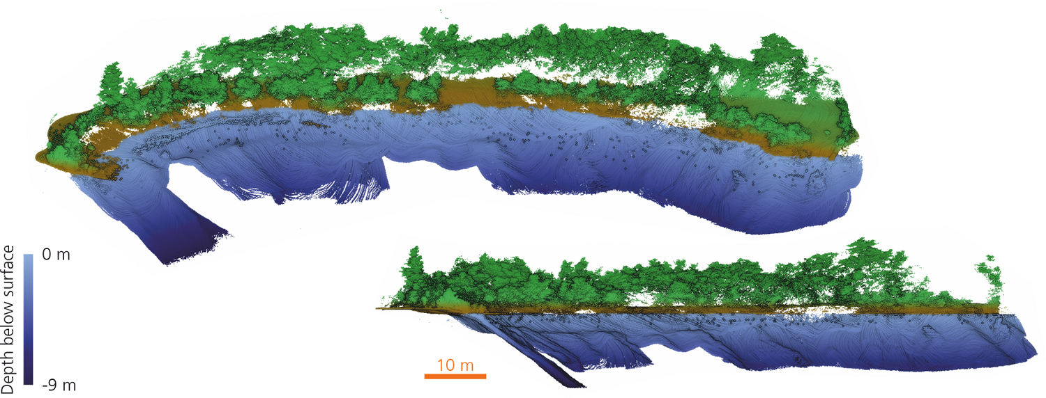 Bathymetric measurement of seabed topography in coastal areas