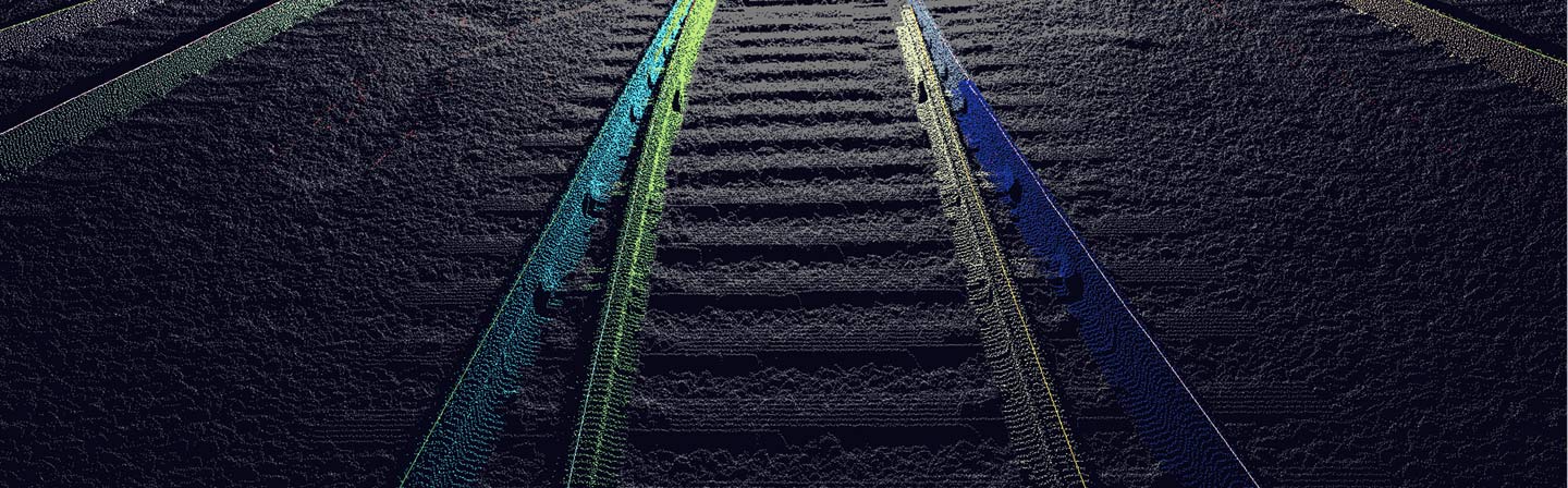 Point cloud of track bed
